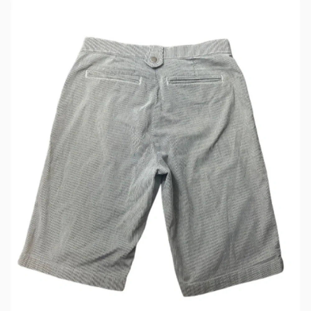 Women’s‎ Lee Bermuda Shorts Gray and White Stripes with Pockets